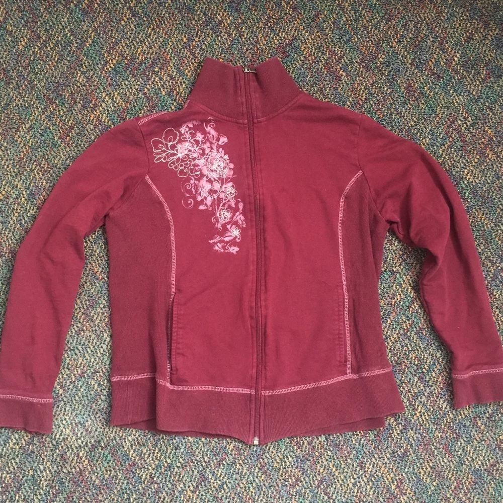 Flower detail zip-up
